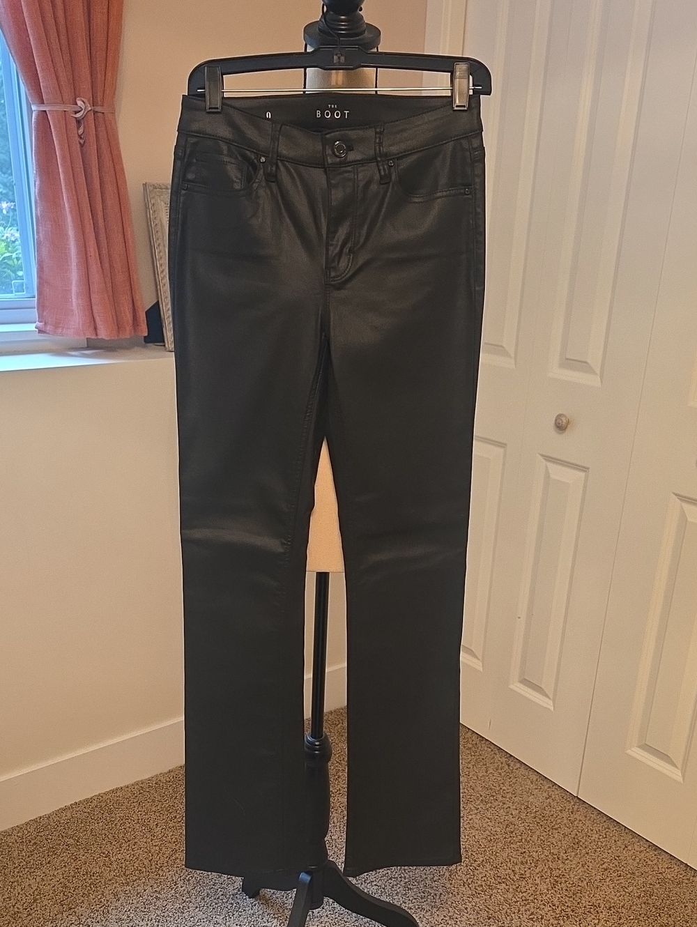 White House Black Market Black Coated Black Bootcut Jeans